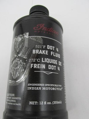 Indian Genuine OEM DOT 4 Brake Fluid 521 Degree 12 FL OZ 2880016