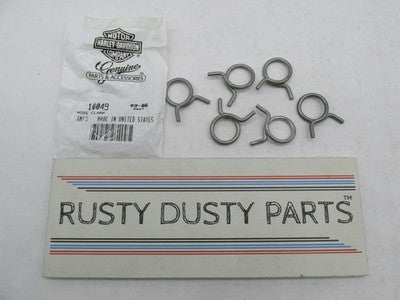 Lot of 6 Harley-Davidson Genuine NOS Hose Clamps 10049