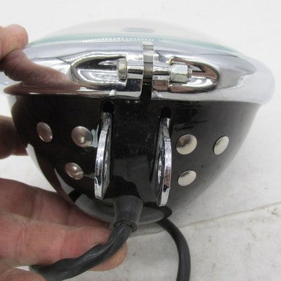 Harley Davidson OEM Black & Chrome 5.75 Headlight Bucket Housing Assy