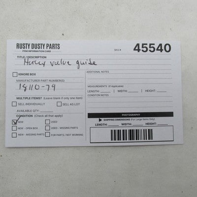 Harley-Davidson OEM NOS Shovelhead Big Twin Valve Guide 18110-79