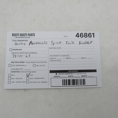 Harley Davidson OEM Aermacchi Sprint Fork Bracket 63-74 58100-63