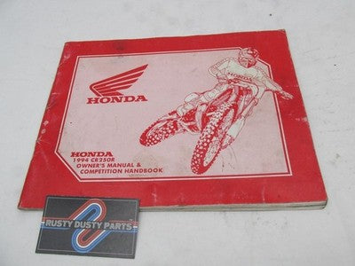 Honda Official Factory 1994 CR250R Owners Manual and Competition Hanbo