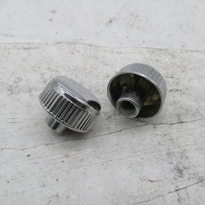 Pair of Harley Davidson Dashboard Ignition Panel Chrome Switch Knobs
