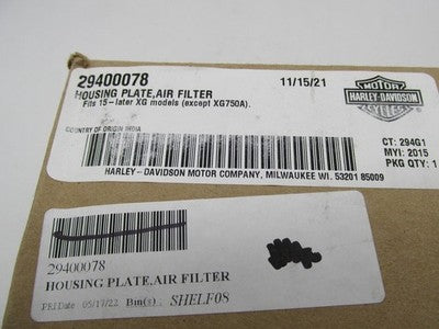 Harley Davidson Genuine NOS 2015+ XG Air Filter Housing 29400078