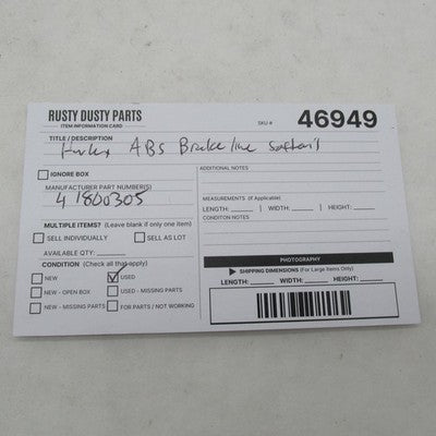 Harley Davidson OEM FLSTC Front Brake Line ABS Module To Caliper 41800