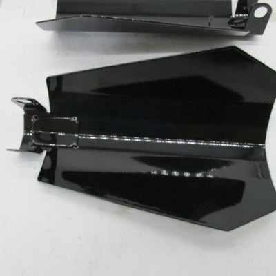 Pair of Aftermarket Black Coffin Cut Metal Hand Guards 14-22 For Harle