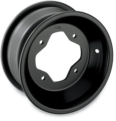 AMS Rolled-Lip Spun Aluminum Wheel 10x5 - 3+2 Offset - 4/156 - Black 0