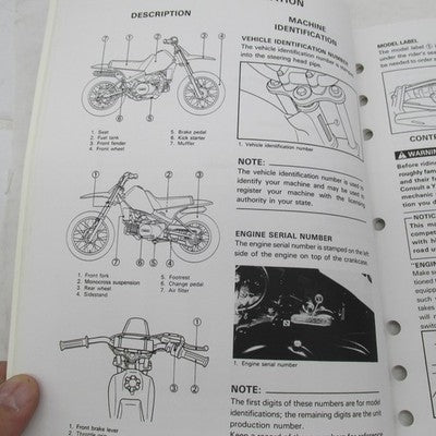 Yamaha OEM PW80L Service Manual Operator Guide LIT-11626-12-22 3RV-281
