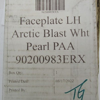 Harley OEM NOS LH Saddlebag Latch Faceplate, Artic Blast White Pearl 9