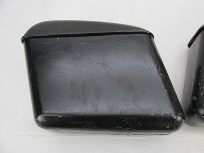Pair of Vintage Black Metal Motorcycle Police Style Saddlebags 15"x5"x