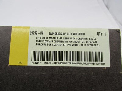 Harley-Davidson Genuine NOS Sportster XL Swingback Air Cleaner Cover 2