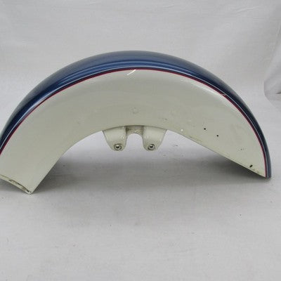 Harley OEM 00-13 Touring Road King Front Fender White w/ Blue Pinstrip