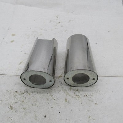 Harley Davidson OEM Pair of Chrome Upper Fork Slider Covers 6" Tall 3.