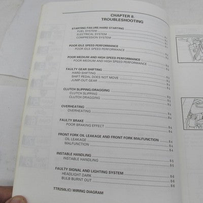 Yamaha OEM 1999 TTR250L(C) Service Manual LIT-11616-12-57 5GF-28197-E0