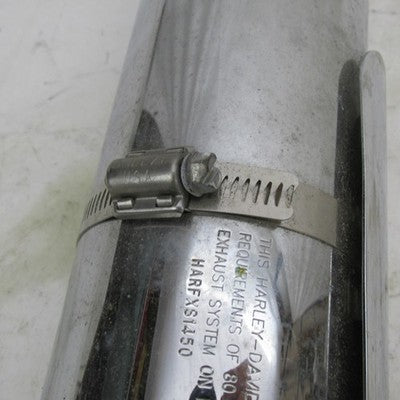Pair of Harley OEM 05-06 Softail FLSTN Chrome Mufflers 65357-05 65358-