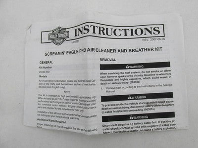 Harley Davidson Genuine NOS 1690 ST2 Legal EFI Kit 2007 DYNA 29918-07