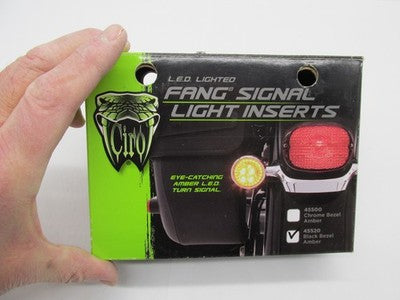 Ciro Fang NOS Signal Light Inserts Amber Black NIB 2040-2208