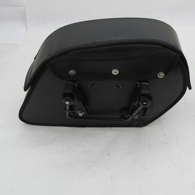 Pair of Viking Bags Large 30L Black Leather-Wrapped Hard Saddlebags WA