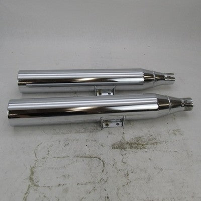 Pair of Harley Davidson OEM 18-28 Softail M8 Slip On Mufflers Chrome 6