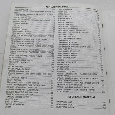 Harley-Davidson Official Factory 2009 Softail Models Parts Catalog 994