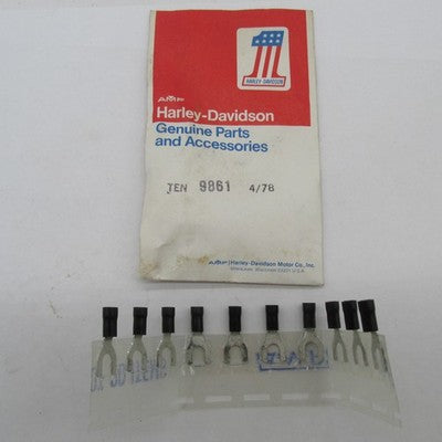 Lot of 10 Harley-Davidson Genuine NOS AMF Open End Wire Terminals 9861