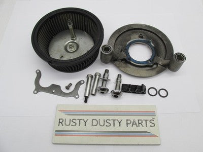 Arlen Ness Harley Davidson Air Cleaner Filter and Backing Plate Set