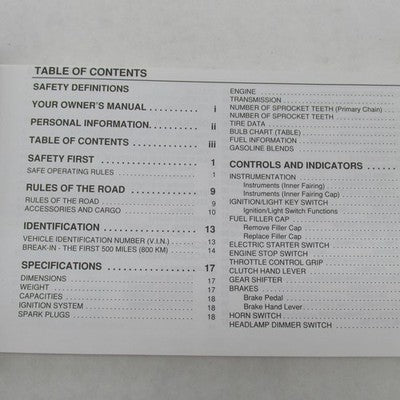 Harley Davidson 2000 FLTRSEI Screamin' Eagle ROAD GLIDE Owner's Manual