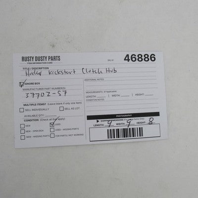 Harley Davidson OEM Kickstart Clutch Hub Basket Sportster XL XLH XLCH
