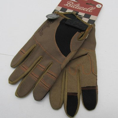 Biltwell NWT Moto Gloves - Medium - Brown/Orange 1501-0206-003 | 3301-