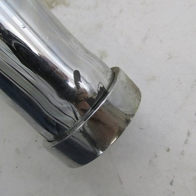Pair of Vintage Harley Davidson Chrome Staggered Dual Exhaust Head Dra