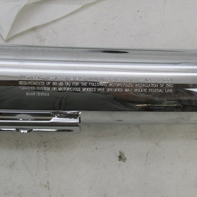 Harley Davidson 1pc Chrome Exhaust Muffler Silencer Slip-Ons 07+ DYNA