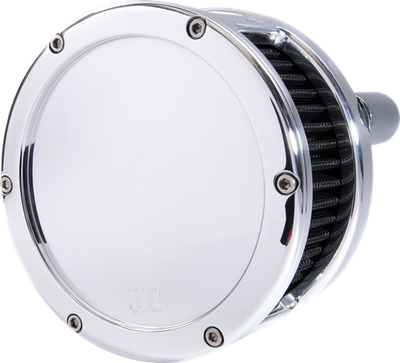 Feuling BA Series Air Cleaner Kit Chrome - Solid Cover - Black 5537