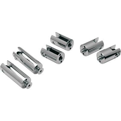 Accutronix Chrome Footpeg Mounts 2 1/2in. Front Peg Mounts with 3/8in.