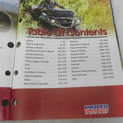 Parts Unlimited 2024 ATV/UTV Parts Catalog Official Manual 9901-3350