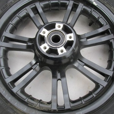 Harley-Davidson OEM Black 7-Spoke Dual Disc Front Wheel w/ Dunlop D402