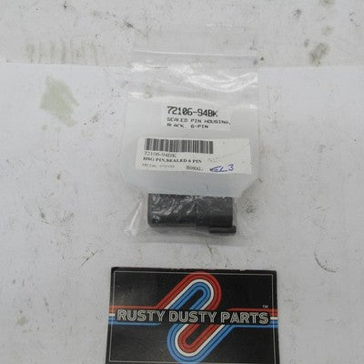 Harley-Davidson OEM Black Sealed 6-Pin Wire Connector Housing 72106-94