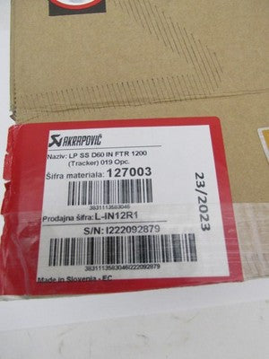 Akrapovic Optional Link Exhaust Pipe for Indian FTR 1200 1200S L-IN12R