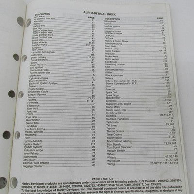 Harley-Davidson Official Factory 1995 Police Models Parts Catalog 9954