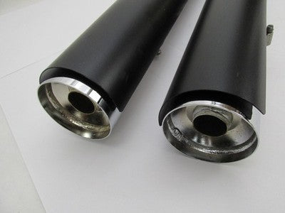 Harley Davidson Genuine OEM Pair of Mufflers Black Heat Shields 649011
