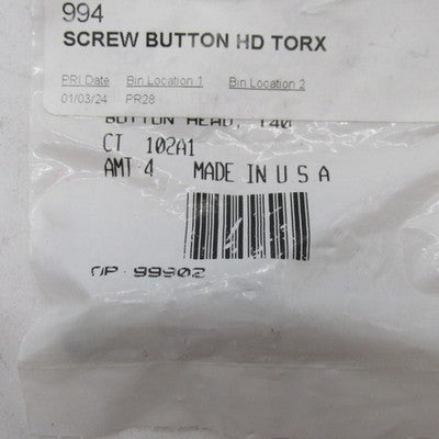 Lot of 3 Harley-Davidson OEM NOS T40 Torx Button Head Screws 994