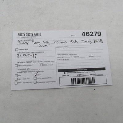 Harley Davidson OEM Twin Cam Diamond Plate Timing Points Cover 32543-0