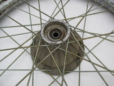 Vintage Conical Spokes Front Wheel Assy w/ Metzeler Motorcross Tire 3.