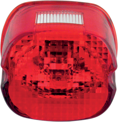 Drag Specialties Laydown Taillight Lens with Top Tag Window Red 0902-6