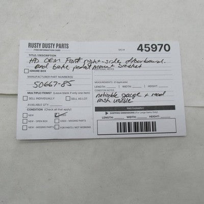 Harley Davidson OEM Front Right Side Floorboard Brake Pedal Mount 5066