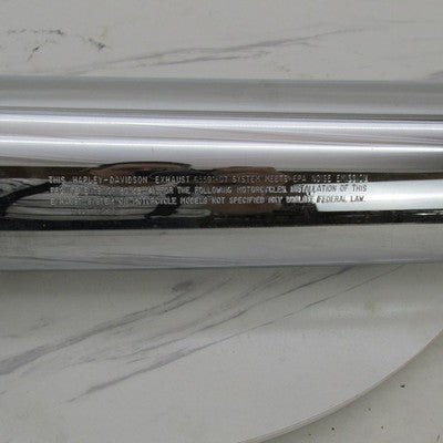 Harley OEM Chrome Right Side Single Slip On Exhaust Muffler Touring 65