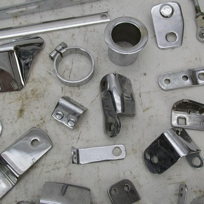 Huge Mixed Lot Harley Davidson & Aftermarket Chrome Hardware Bracket M
