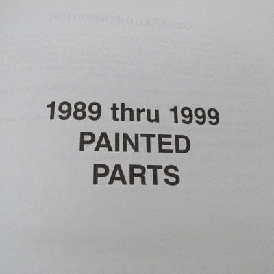 Harley Davidson Official Factory 1989-1999 Painted Catalog Manual Book