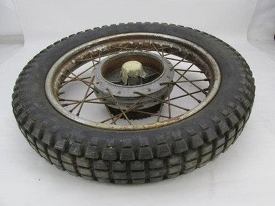 Vintage Trials Bike Rear  18X4.0" Wheel w/ Dunlop Trials Tire