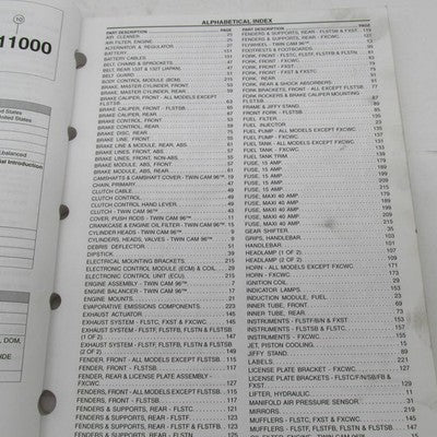 Harley Davidson Official Factory 2011 Softail Models Parts Catalog 994