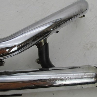 Harley Stock Softail or Dyna Chrome Exhaust System & Python Slash-Cut